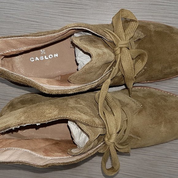 Caslon 'Gia' Lace-Up Bootie, Taupe Suede, Womens Size 8 US / 38 - Picture 8 of 9